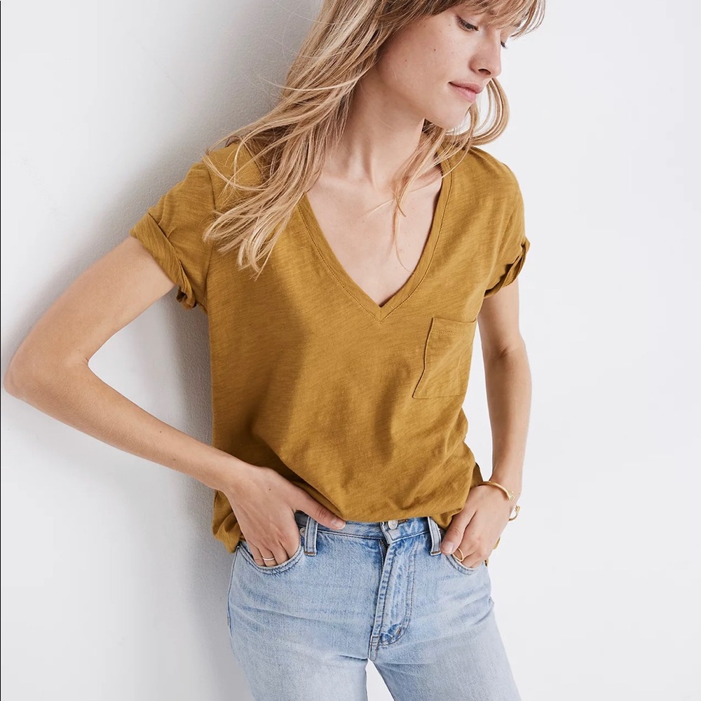 Madewell V-Neck Pocket Tee